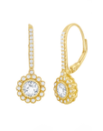 Flower Sparkle Drop Earrings
