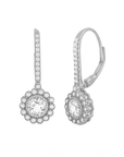 Flower Sparkle Drop Earrings