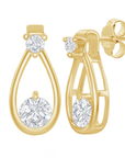 Pear-Shaped Double Sparkle Earrings