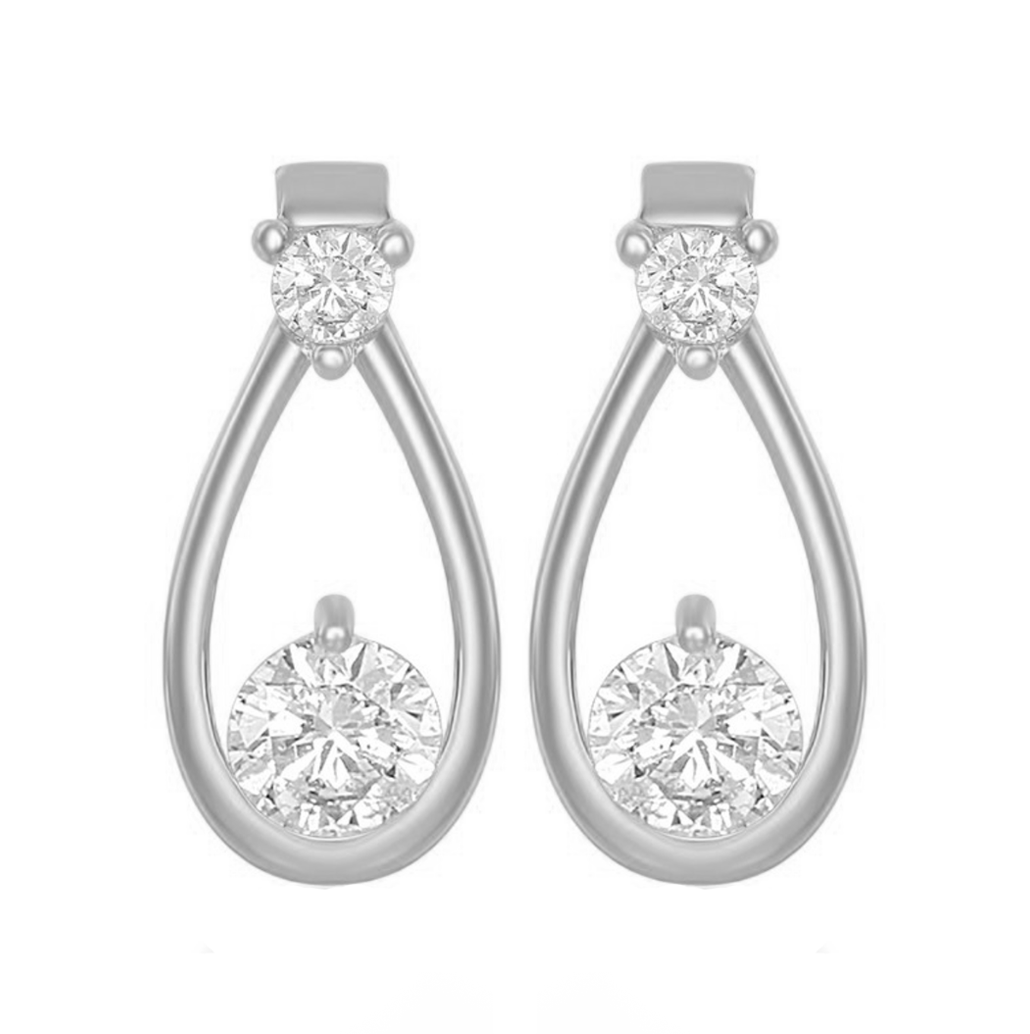 Pear-Shaped Double Sparkle Earrings