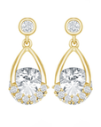 Pear-Shaped Spinning Sparkle Earrings