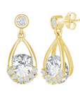 Pear-Shaped Spinning Sparkle Earrings