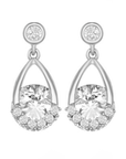 Pear-Shaped Spinning Sparkle Earrings
