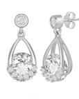 Pear-Shaped Spinning Sparkle Earrings