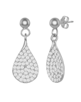 Pave Pear-Shaped Drop Earrings