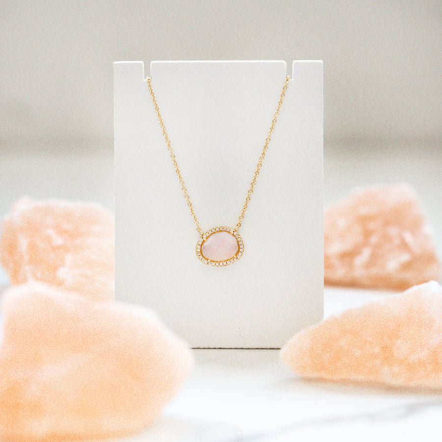 Morganite Pebble Necklace