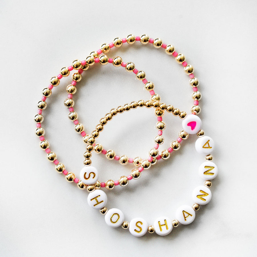Personalized Acrylic Bead Bracelet