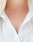 Sparkle Lariat Drop Necklace