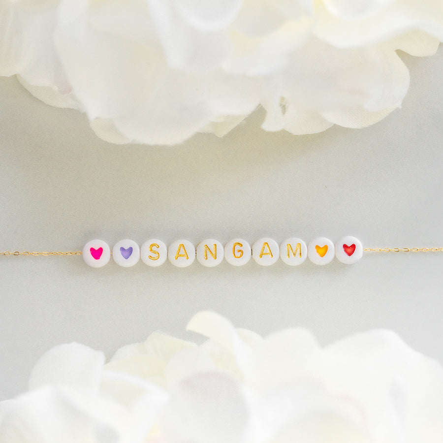 Personalized Acyrlic Bead Necklace