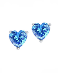 Birthstone Heart Stud Earrings (Available in 12 Colors)