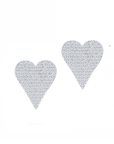 Pave Diamond Heart Stud Earrings