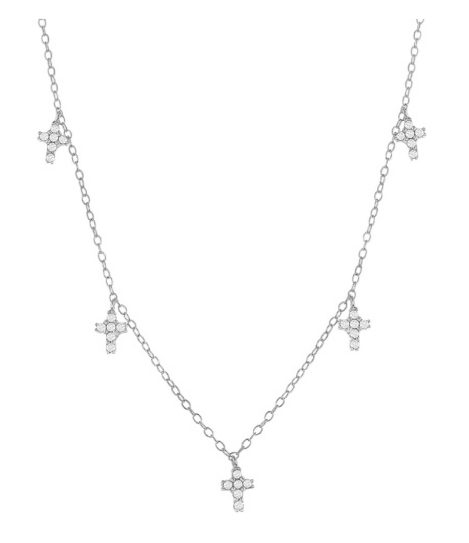 Mini Cross Drop Necklace