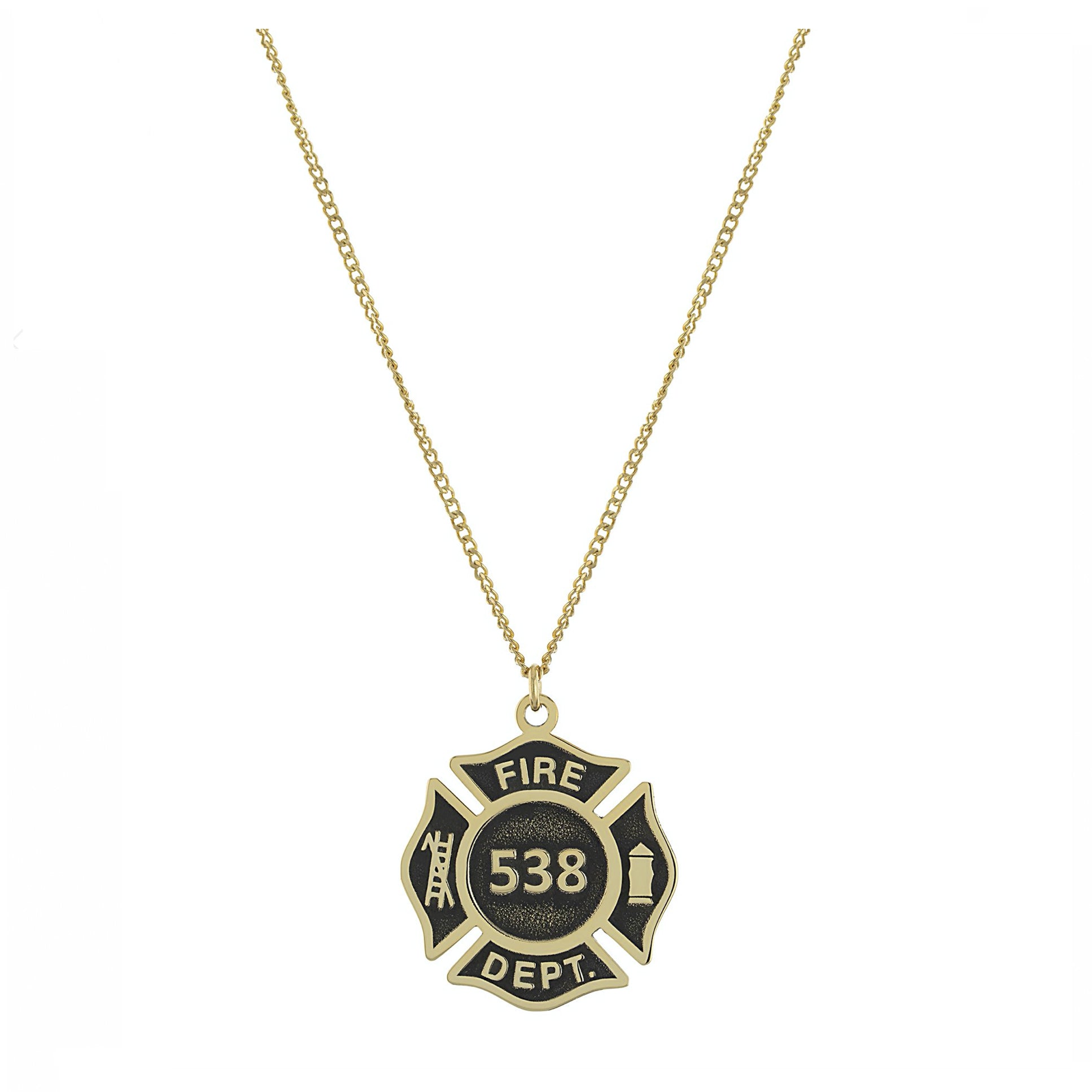 Personalized Fire Department Necklace