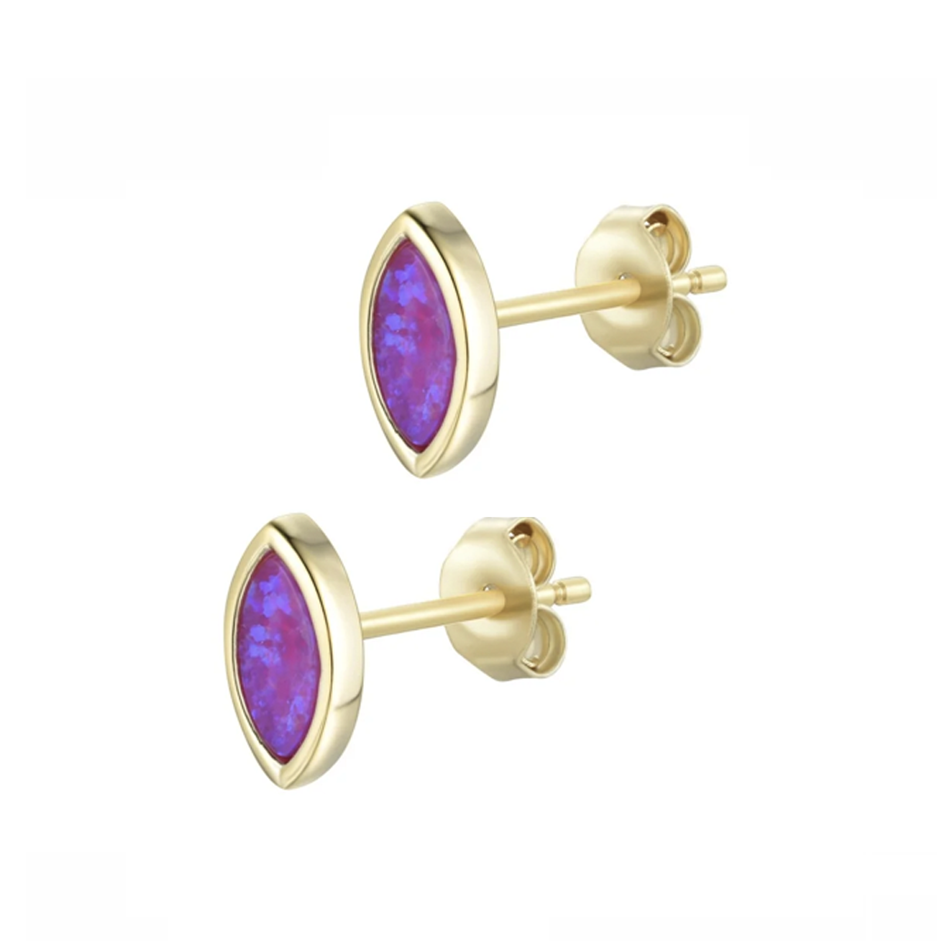 Opal Marquise Stud Earrings (Available in 8 Colors)