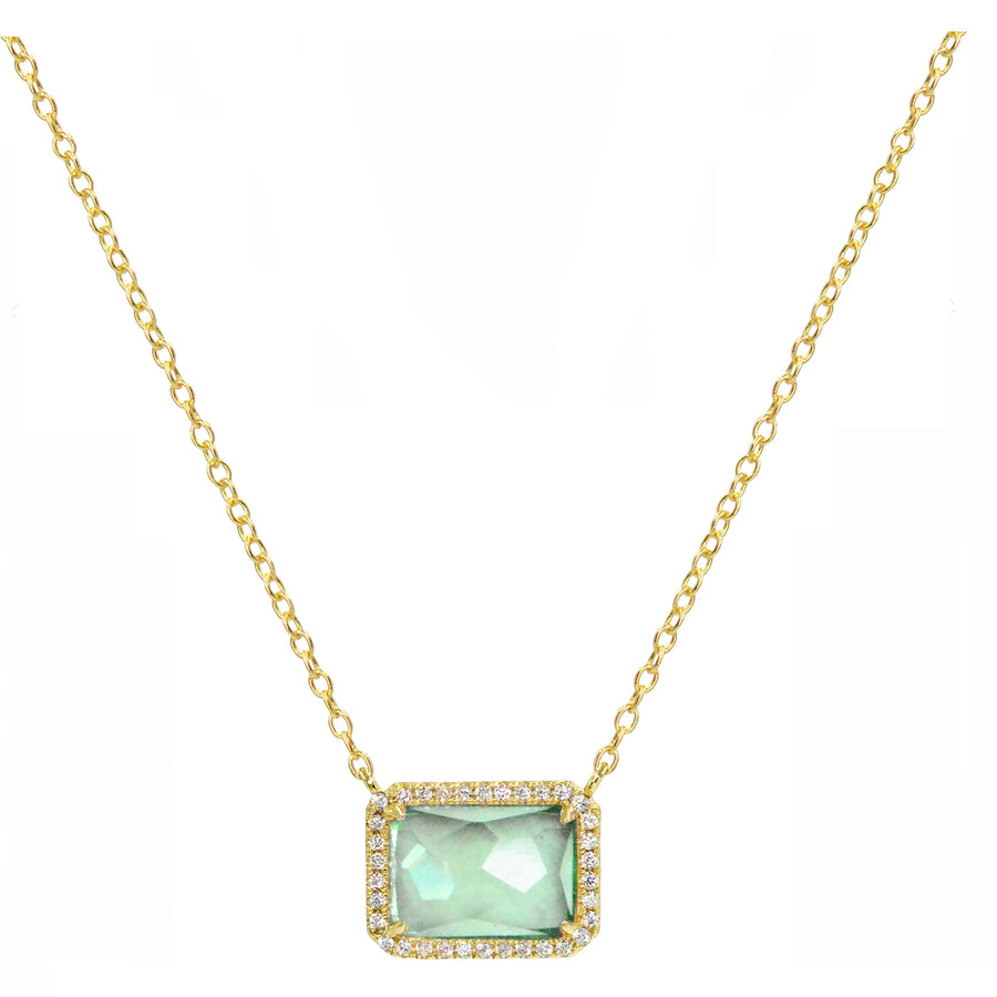 Rectangle Gemstone Necklace (Available in 5 Colors)