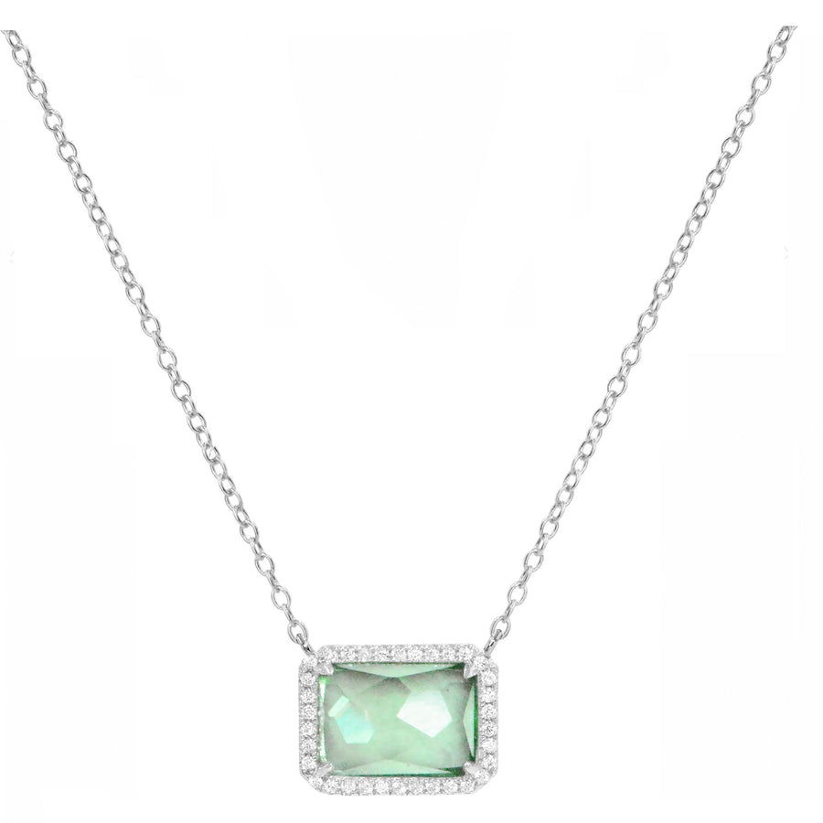 Rectangle Gemstone Necklace (Available in 5 Colors)