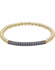 Pave Blue Sapphire Beaded Bracelet