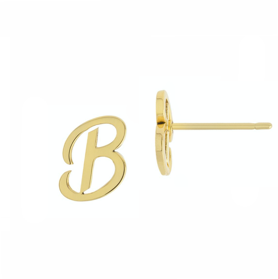 Personalized Initial Stud Earrings