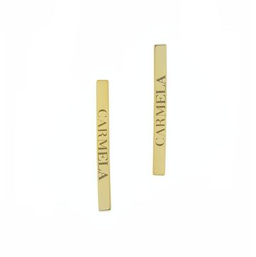Personalized Bar Stud Earrings