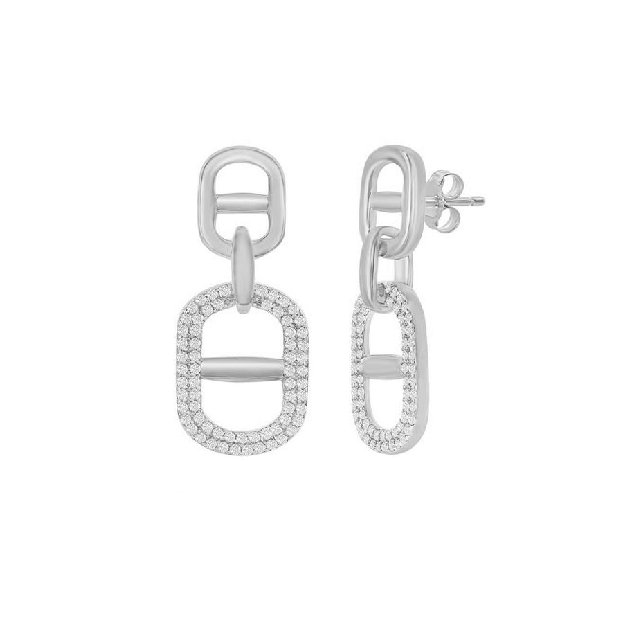 Sparkle Link Drop Earrings