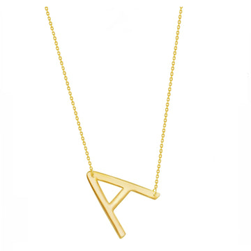 Sideways Initial Necklace