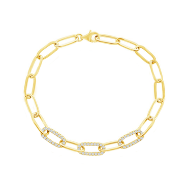 Sparkle Link Paperclip Bracelet