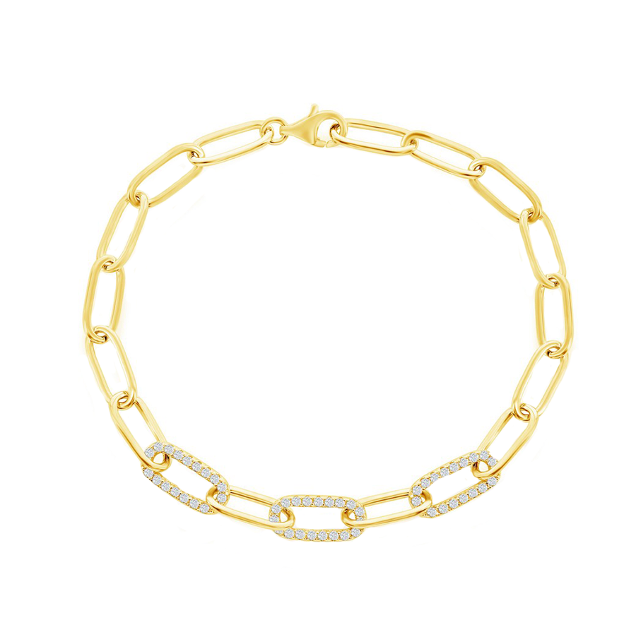 Sparkle Link Paperclip Bracelet