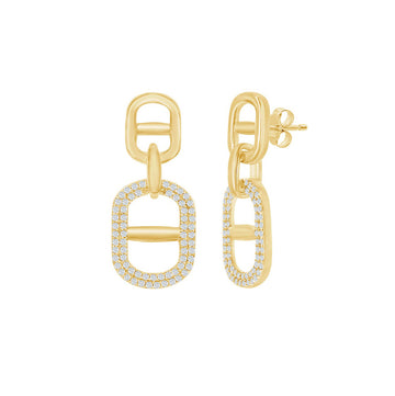 Sparkle Link Drop Earrings