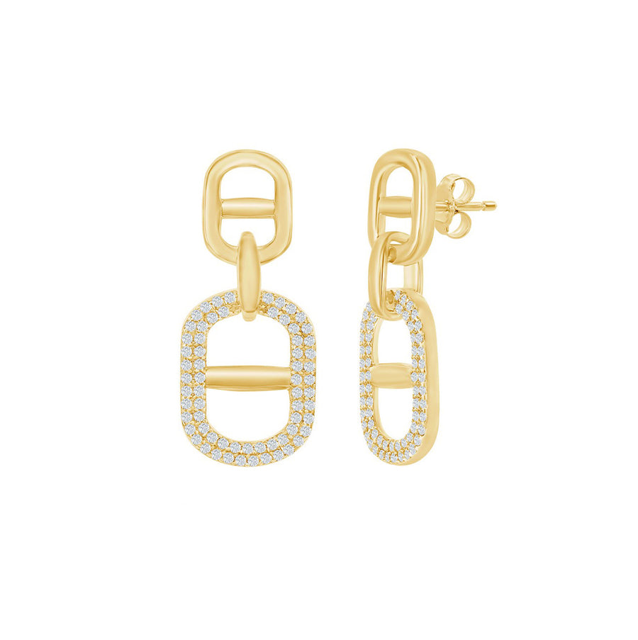 Sparkle Link Drop Earrings
