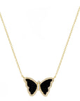 Onyx Butterfly Necklace