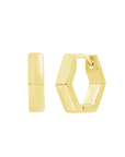 Hexagon Huggie Earrings