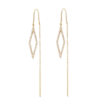 Rhombus Threader Earrings
