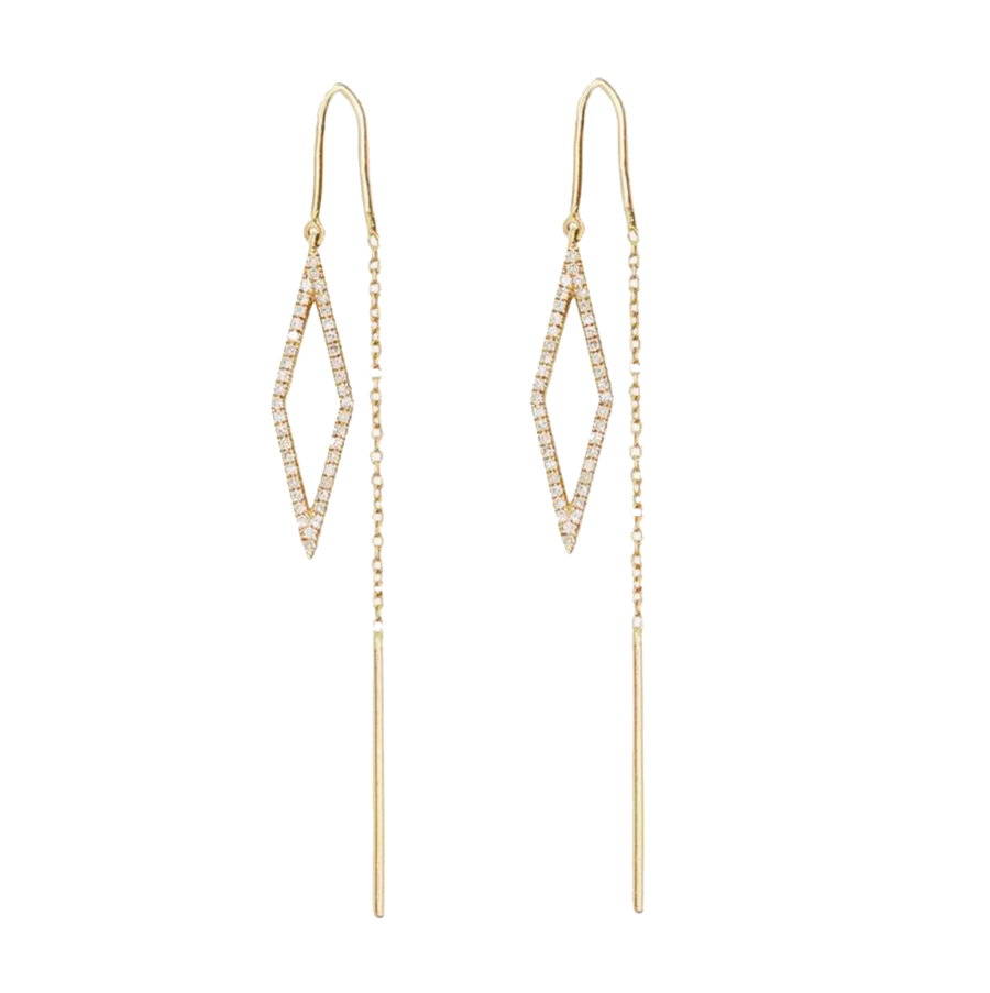 Rhombus Threader Earrings