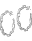 Sparkle Paperclip Hoop Earrings