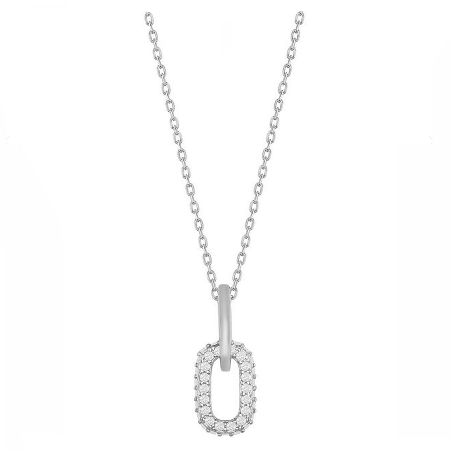 Sparkle Mini Paperclip Pendant Necklace