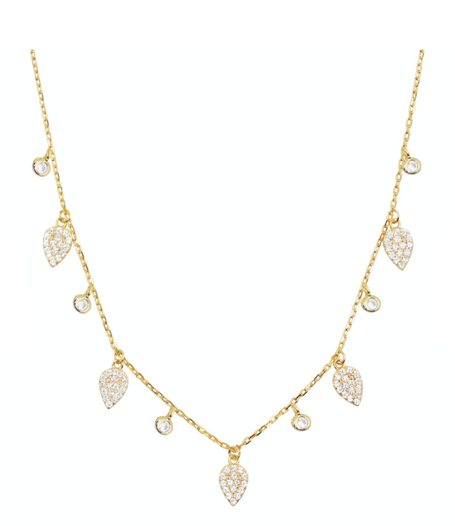 Leaf and Dew Drop Necklace