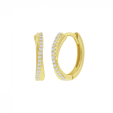 X Sparkle Huggie Earrings