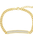 Pave Bar Curblink Bracelet
