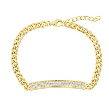 Pave Bar Curblink Bracelet