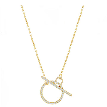 Sparkle Toggle Paperclip Necklace