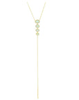 Triple Opal Pebble Lariat Necklace (Available in 3 Colors)