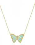 Opal Butterfly Necklace (Available in 10 Colors)