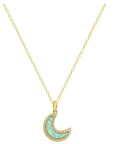 Opal Moon Necklace (Available in 5 Colors)
