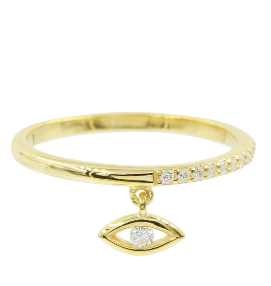 Hamsa Swing Sparkle Ring