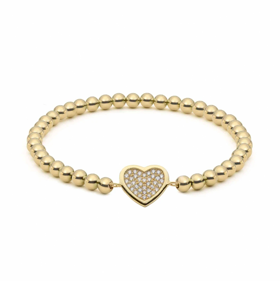 Heart of Gold Beaded Bracelet