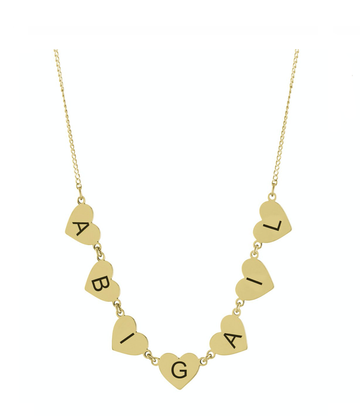 Personalized Heart Station Name Necklace
