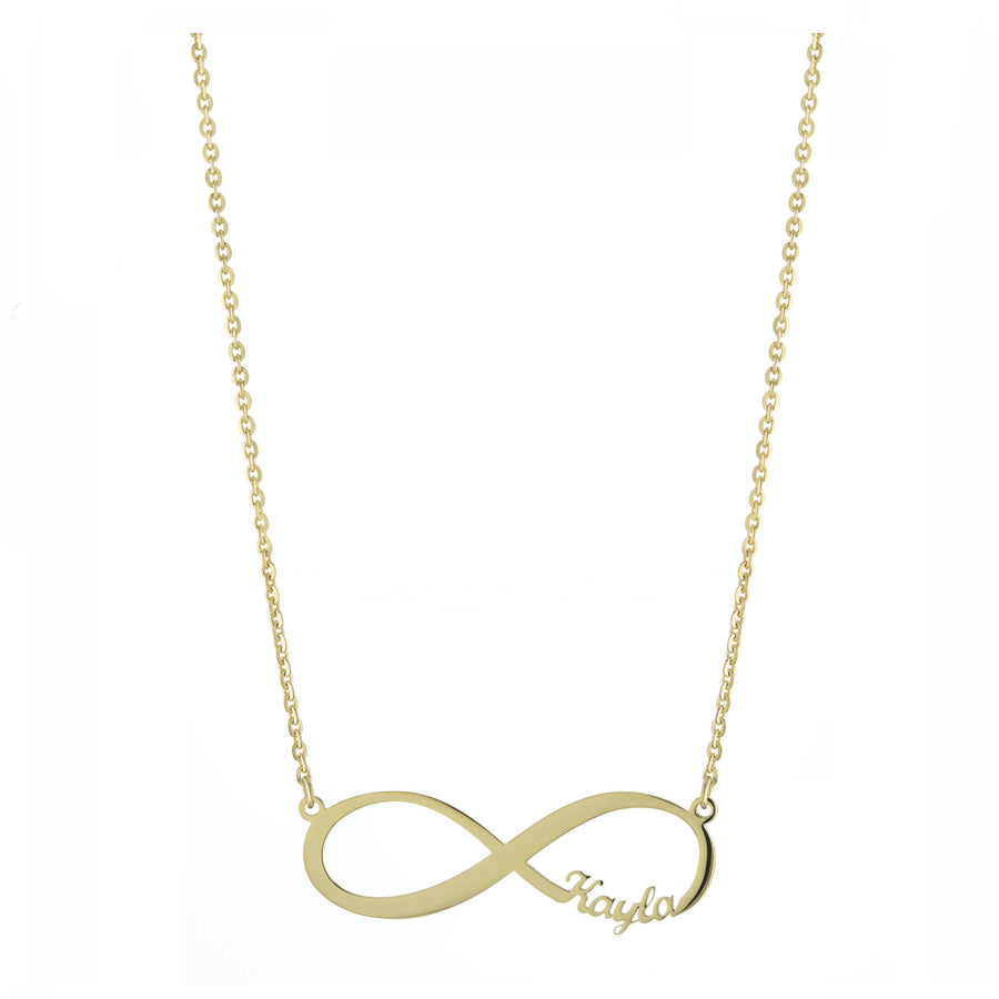 Personalized Script Name Infinity Necklace