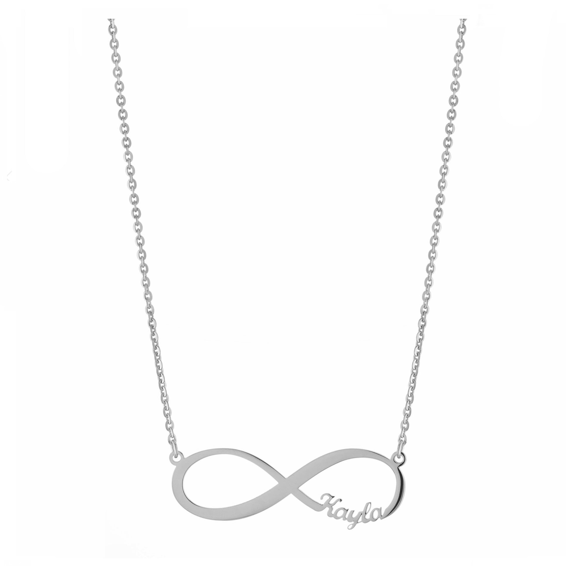 Personalized Script Name Infinity Necklace