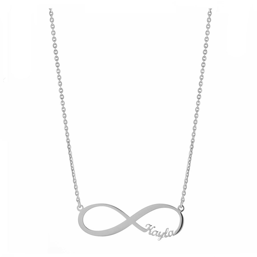 Personalized Script Name Infinity Necklace