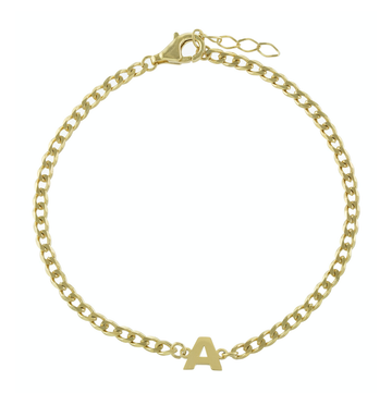 Personalized Initial Curblink Bracelet
